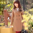 IGNUSJ - Double-Breasted Wool Blend Coat