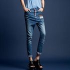 Othermix - Embroidered Washed Baggy Jeans