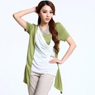 O.SA - Inset Top Open-Front Cardigan