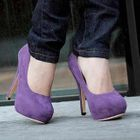 Mancienne - Faux-Suede Platform Stilettos