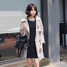 midnightCOCO - Double-Breasted Patterned Trench Coat