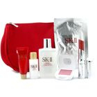 SK-II - Travel Set: Clear Lotion + Up-Lifter + Emulsion + Mask + Lipstick + Eye Shadow + Bag