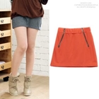 Soneed - Zip-Detail Elastic-Waist Miniskirt