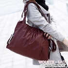Fashion Lady - Faux-Leather Shirred Satchel