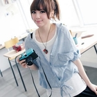 BAIMM - Set: Drawstring-Hem Hooded Top + Tank Top