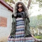 Ando Store - Faux-Fur-Trim Drawstring Jacket