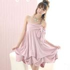 59 Seconds - Faux Suede Bow-Accent Strapless Dress