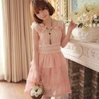 Little Paw - Sleeveless Bow-Accent Frilled Dress