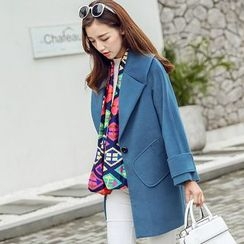 Nyssa - Loose-Fit Lapel Wool Jacket Nyssa - Loose-Fit Lapel Wool Jacket