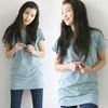 VIPSGIRL Short-Sleeve Long Top