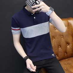 T for TOP - 短袖拼接马球衫 T for TOP - 短袖拼接马球衫
