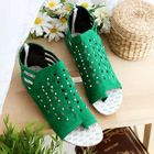 Smoothie - Rhinestone Cut-Out Thong Sandals