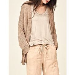 GUMZZI - Open-Front Loose-Fit Cardigan GUMZZI - Open-Front Loose-Fit Cardigan