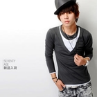 SeventyAge - Inset Top V-Neck T-Shirt