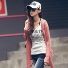 PUFFY - Open-Front Hooded Rib-Knit Cardigan