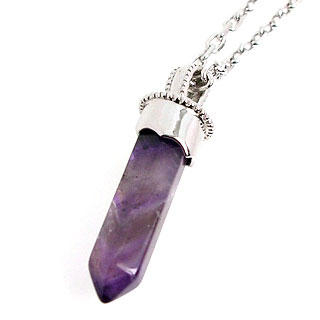 Amethyst Crystal Point Pendant