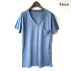 TIME/X9 - V-Neck Short-Sleeve Tee-Shirt