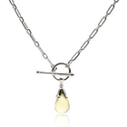 Bellini - Round Toggle Lemon Quartz Briolette Necklace