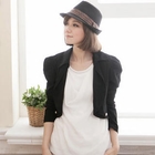CatWorld - Inset Cowlneck Top Cropped Jacket