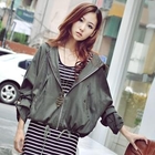 Miss Hong - Drawstring-Hem Zip Jacket