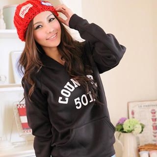 'COUNTRY 501' Print Hooded Pullover 'COUNTRY 501' Print Hooded Pullover