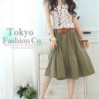 Tokyo Fashion - Button-Front Belted Long Skirt