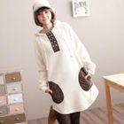 CatWorld - Two-Tone Drawstring Hoodie Dress