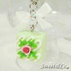 Sweet & Co. - Sweet Green Rose Chocolate Ribbon Necklace