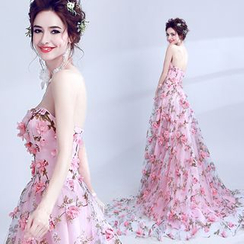 Angel Bridal - 无带贴花礼服裙 Angel Bridal - 无带贴花礼服裙