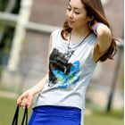 prischu essentials - Studded Butterfly Print Tank Top
