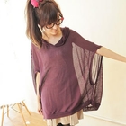 YoungBaby - Loose-Fit Hooded Knit Top