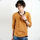 KENZI - Striped 3/4-Sleeve T-Shirt