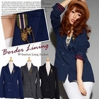 Click Japan - Striped-Lining Double-Breasted Jacket