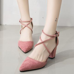 IYATO - Strappy Pointy Pumps IYATO - Strappy Pointy Pumps