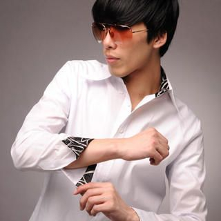 Printed Overlay Dress Shirt