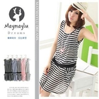 Maymaylu Dreams - Scoop Neck Striped Tank Dress