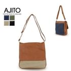 AJITO - Contrast-Trim Messenger Bag
