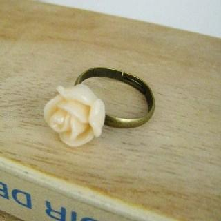 Peach Rose Copper Ring