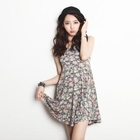 HARU - Floral Patterned Sleeveless MiniDress