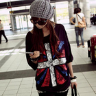 Mini Jule - Elbow-Sleeve 'Union Jack' Print Top