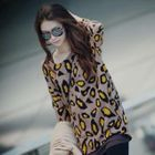 DANGOLGAGE - Round Neck Animal Print Top