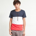 Free Shop - Short-Sleeve Color-Block T-Shirt