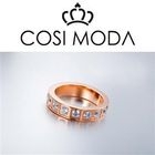 COSI MODA - Steel Ring with Cubic Zirconia in Rose Gold Color Plating