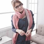 CatWorld - Nubby Knit Fringed Scarf