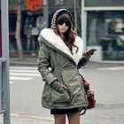 REDOPIN - Faux-Fur Trim Parka