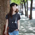CLICK - Eiffel Tower Print T-Shirt
