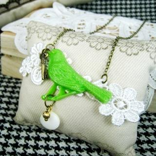 Green Sweet Candy Bird Necklace Green Sweet Candy Bird Necklace