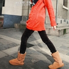 Ando Store - Fleece-Trim Corduroy Skinny Pants
