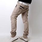 SeventyAge - Button-Accent Slim-Fit Pants