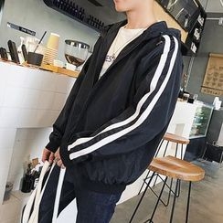 Besto - Striped Hooded Jacket Besto - Striped Hooded Jacket